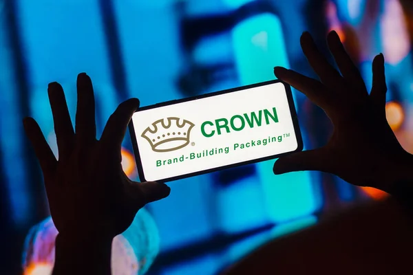 January 2023 Brazil Photo Illustration Crown Holdings Inc Logo Displayed — Stockfoto