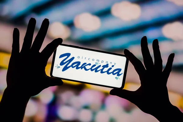 Января 2023 Года Бразилия Этой Фотографии Логотип Авиакомпании Якутия Yakutia — стоковое фото