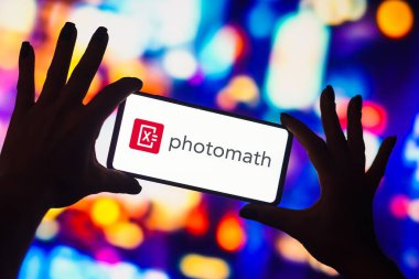 January 30, 2023, Brazil. In this photo illustration, the Photomath logo is displayed on a smartphone screen