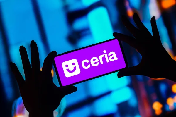 Февраля 2023 Года Бразилия Этой Фотографии Логотип Ceria Pay Отображается — стоковое фото