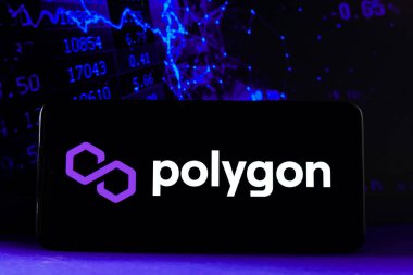 10 Şubat 2023, Brezilya. Bu resimde Polygon logosu akıllı bir telefondan gösteriliyor.