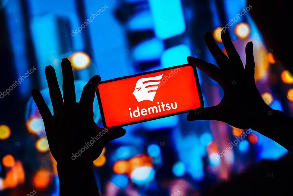 February 13, 2023, Brazil. In this photo illustration, the Idemitsu Kosan Company logo is seen displayed on a smartphone