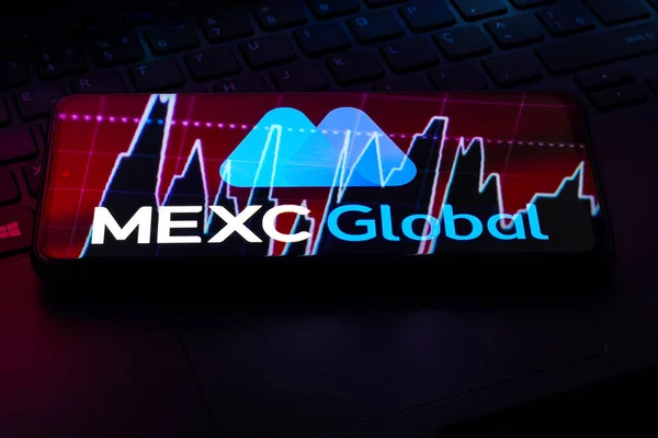 February 2023 Brazil Photo Illustration Mexc Global Logo Seen Displayed — Fotografia de Stock