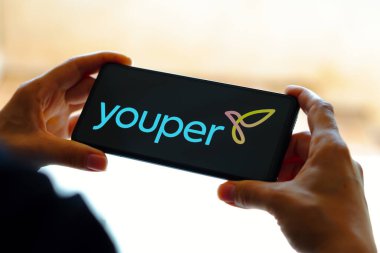 24 Şubat 2023, Brezilya. Bu resimde Youper logosu akıllı bir telefondan gösteriliyor.