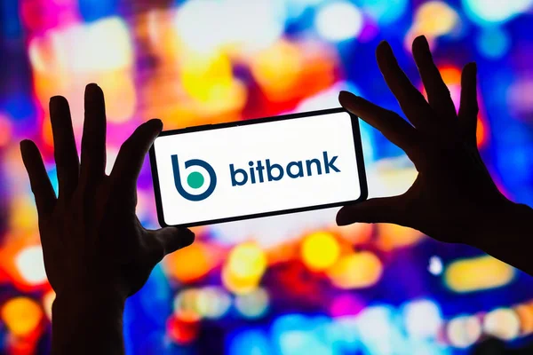 February 2023 Brazil Photo Illustration Bitbank Logo Seen Displayed Smartphone — Stockfoto