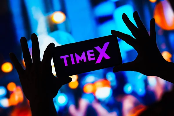Березня 2023 Року Бразилія Цій Ілюстрації Логотип Timex Показаний Смартфоні — стокове фото