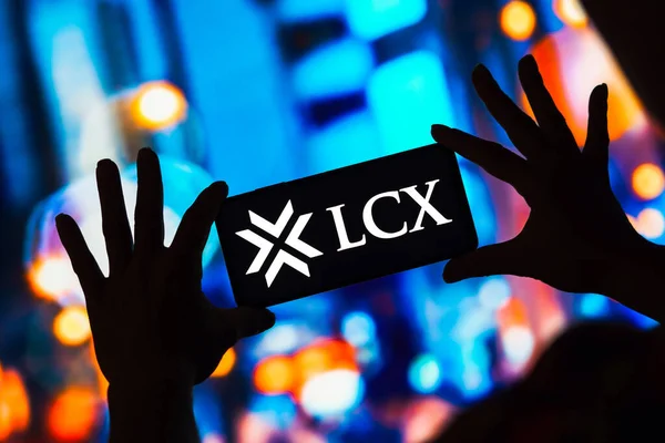 Mars 2023 Brasil Denne Illustrasjonen Vises Logoen Til Lcx Exchange – stockfoto