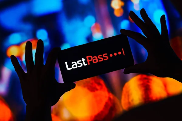 Marzo 2023 Brasil Esta Ilustración Foto Logotipo Lastpass Password Manager — Foto de Stock