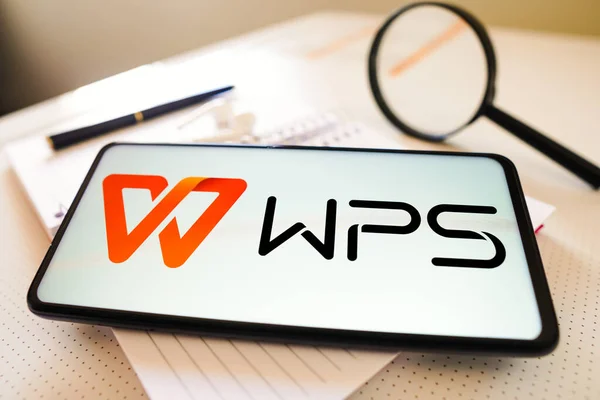 March 2023 Brazil Photo Illustration Wps Office Logo Seen Displayed — Stock Photo, Image