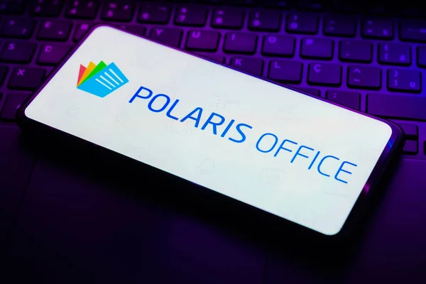 Марта 2023 Года Бразилия Этой Фотографии Логотип Polaris Office Показан — стоковое фото