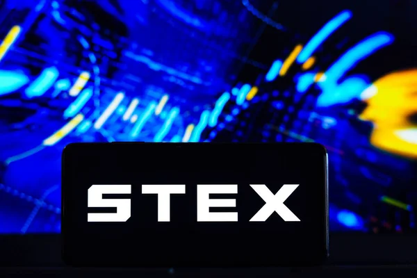 Марта 2023 Года Бразилия Этой Иллюстрации Логотип Stex Exchange Показан — стоковое фото