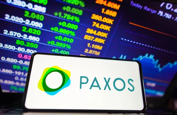 Março 2023 Brasil Nesta Foto Ilustração Logotipo Paxos Trust Company — Fotografia de Stock