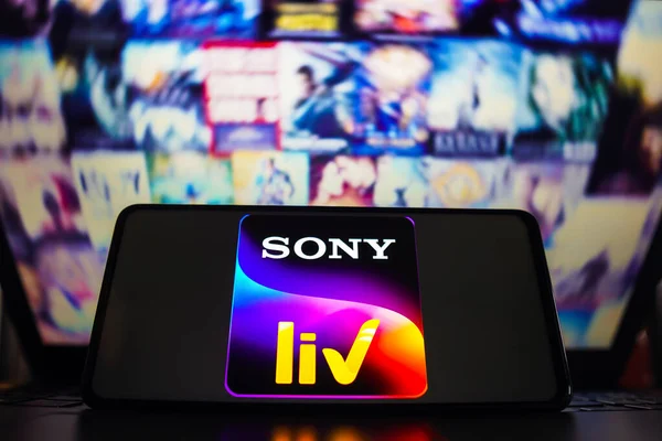 Mart 2023 Brezilya Resimde Sony Liv Logosu Akıllı Telefon Ekranında — Stok fotoğraf
