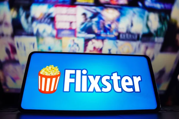 Mart 2023 Brezilya Resimde Flixster Logosu Akıllı Telefon Ekranında Görüntülenir — Stok fotoğraf