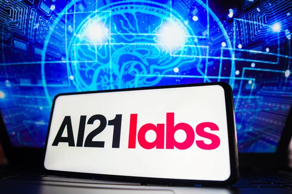 April 2023 Brazil Photo Illustration Ai21 Labs Logo Displayed Smartphone — Stock Photo, Image