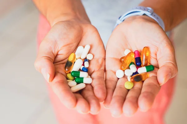 April 2023 Brazil Photo Illustration Person Holds Several Medicine Pills — Stock Photo, Image