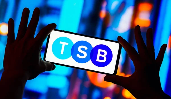 April 2023 Brazil Photo Illustration Tsb Bank Logo Displayed Smartphone — Stock Photo, Image
