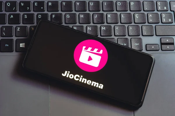 Kwietnia 2023 Brazylia Tym Zdjęciu Logo Jiocinema Jest Wyświetlany Ekranie — Zdjęcie stockowe
