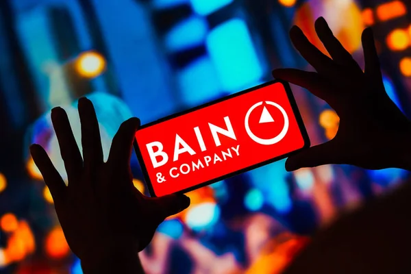 Mayo 2023 Brasil Esta Ilustración Fotográfica Logotipo Bain Company Muestra — Foto de Stock