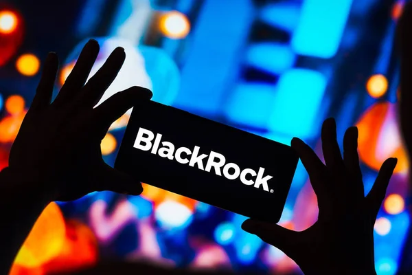 May 2023 Brazil Photo Illustration Blackrock Inc Logo Displayed Smartphone — Stock Photo, Image