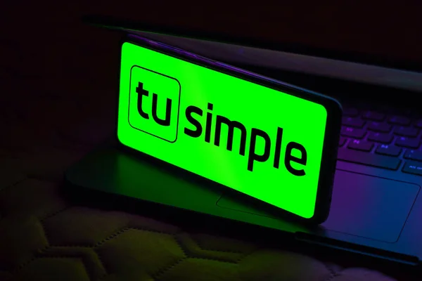May 2023 Brazil Photo Illustration Tusimple Holdings Logo Displayed Smartphone — Stock Photo, Image