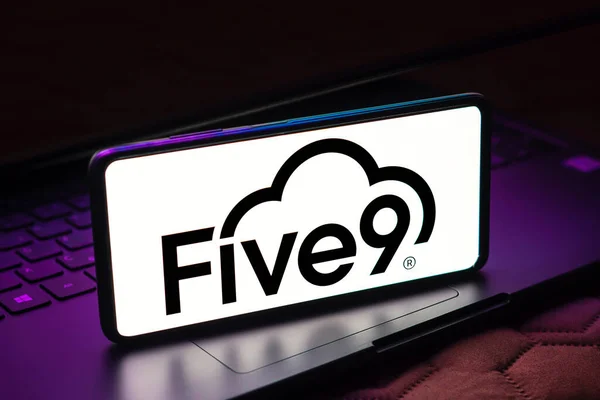 Травня 2023 Року Бразилія Цій Фотографії Логотип Five9 Inc Відображається — стокове фото