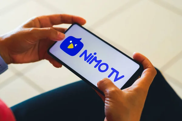 May 2023 Brazil Photo Illustration Nimo Logo Displayed Smartphone Screen — Stock Photo, Image