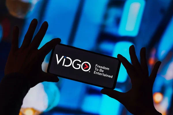 Mayıs 2023 Brezilya Resimde Vidgo Logosu Akıllı Telefon Ekranında Gösteriliyor — Stok fotoğraf