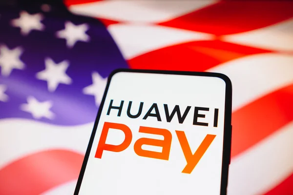 Maio 2023 Brasil Nesta Foto Ilustração Logotipo Huawei Pay Exibido — Fotografia de Stock