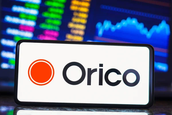 Mayıs 2023 Brezilya Resimde Orient Corporation Orico Logosu Akıllı Telefon — Stok fotoğraf