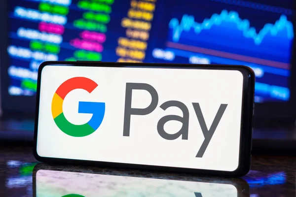 Maja 2023 Brazylia Tym Zdjęciu Logo Google Pay Jest Wyświetlane — Zdjęcie stockowe