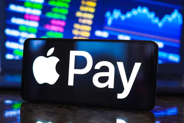 Maja 2023 Brazylia Tym Zdjęciu Logo Apple Pay Jest Wyświetlane — Zdjęcie stockowe
