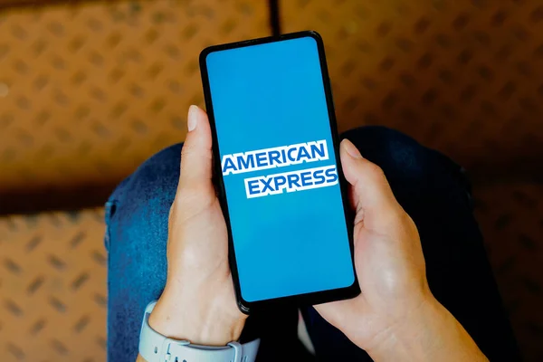 May 2023 Brazil Photo Illustration American Express Amex Logo Displayed — Stock Photo, Image