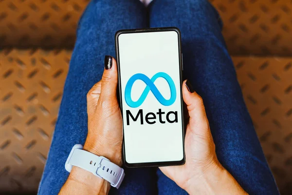 Maja 2023 Brazylia Tym Zdjęciu Logo Meta Platforms Jest Wyświetlany — Zdjęcie stockowe