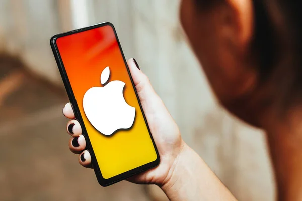 Mayıs 2023 Brezilya Resimde Apple Inc Logosu Akıllı Telefon Ekranında — Stok fotoğraf
