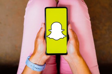 25 Mayıs 2023, Brezilya. Bu resimde, Snapchat logosu akıllı telefon ekranında görüntülenir