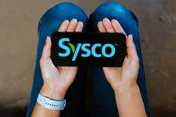 Června 2023 Brazílie Této Fotografii Logo Sysco Corporation Zobrazeno Obrazovce — Stock fotografie