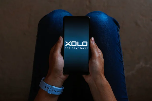 June 2023 Brazil Photo Illustration Xolo Logo Displayed Smartphone Screen — Stock Photo, Image