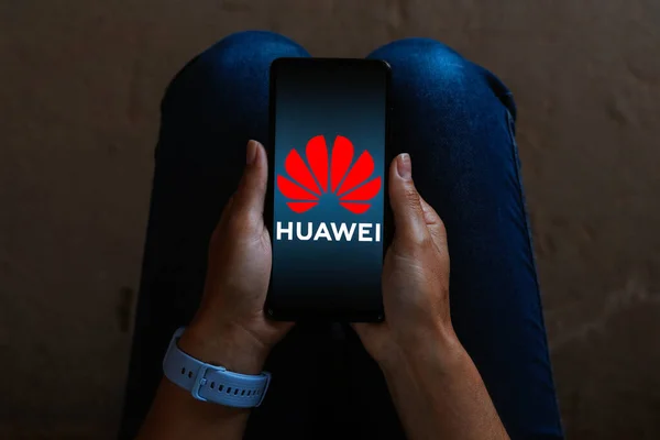 Июня 2023 Года Бразилия Этой Иллюстрации Логотип Huawei Technologies Отображается — стоковое фото
