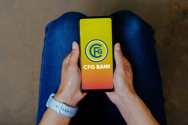 Червня 2023 Року Бразилія Цій Ілюстрації Логотип Cfg Bank Відображається — стокове фото