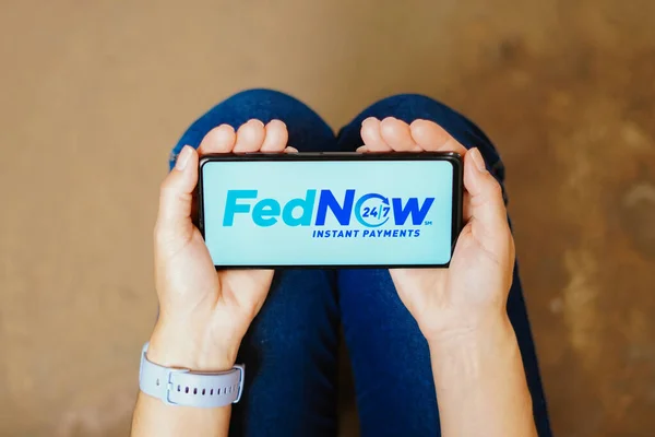 Temmuz 2023 Brezilya Resimde Fednow Logosu Bir Akıllı Telefonda Gösteriliyor — Stok fotoğraf