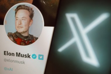 July 23, 2023, Brazil. In this photo illustration, the letter X logo seen displayed on a smartphone. Elon Musk announced that there will be a rebranding of Twitter soon, and speculation points to the implementation of X. clipart