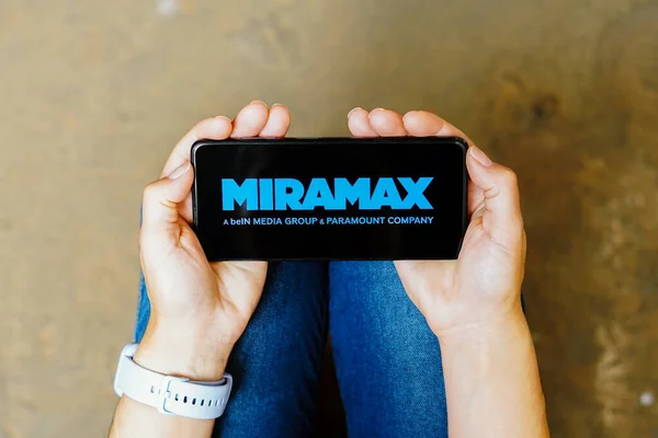 Agosto 2023 Brasil Esta Ilustración Fotográfica Logotipo Miramax Films Muestra — Foto de Stock