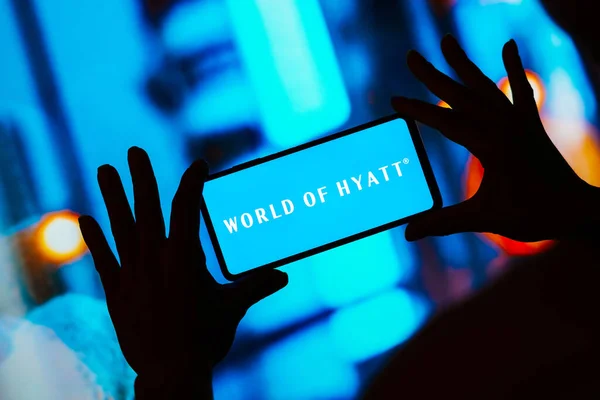 Août 2023 Brésil Dans Cette Illustration Photo Logo World Hyatt — Photo