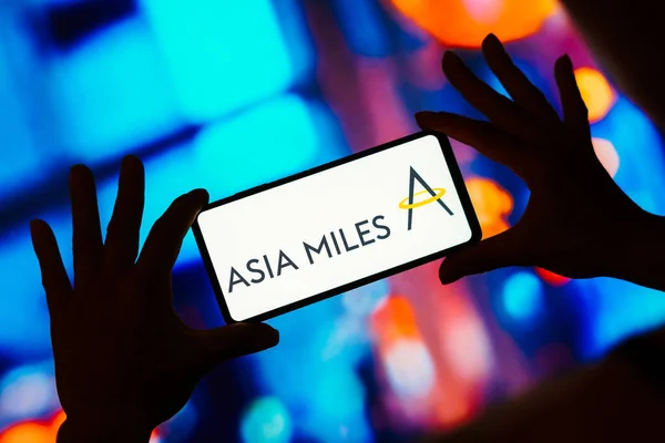 August 2023 Brazil Photo Illustration Asia Miles Cathay Pacific Logo — Stock Photo, Image