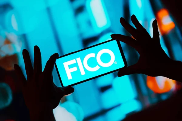 September 2023 Brasilien Den Här Fotoillustrationen Visas Fico Logotypen Smartphone — Stockfoto
