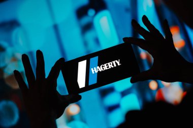 3 Eylül 2023, Brezilya. Bu resimde, Hagerty Sigorta Ajansı logosu akıllı telefon ekranında gösteriliyor.