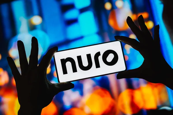 September 2023 Brazil Photo Illustration Nuro Logo Displayed Smartphone Screen — Stock Photo, Image