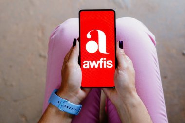 7 Eylül 2023, Brezilya. Bu resimde Awfis logosu akıllı telefon ekranında gösteriliyor.