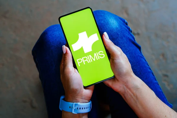Eylül 2023 Brezilya Resimde Primis Bank Logosu Akıllı Telefon Ekranında — Stok fotoğraf